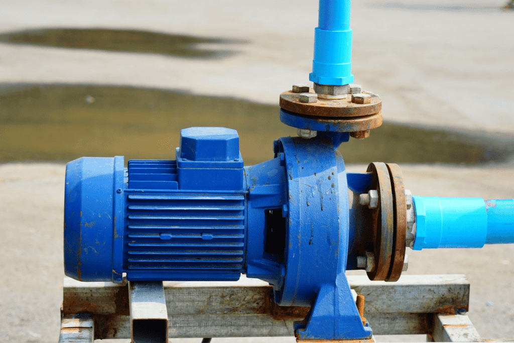 Drain Bros llc shows a reliable water pump setup, great for upgrading drainage or fixing sewer line issues outdoors.