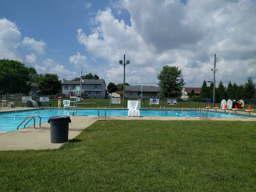 A nice pool area by homes, showing how Drain Bros llc helps keep yards and pools safe with good drainage work.